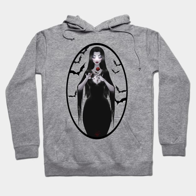 Morticia Addams Hoodie by Monstrous1